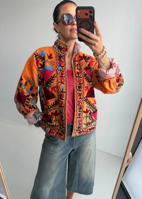 Welurowy Żakiet Boho Reversible Bloom NR.83