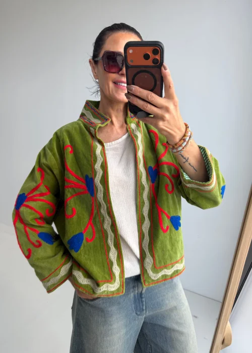 Welurowy Żakiet Boho Reversible Bloom NR.108