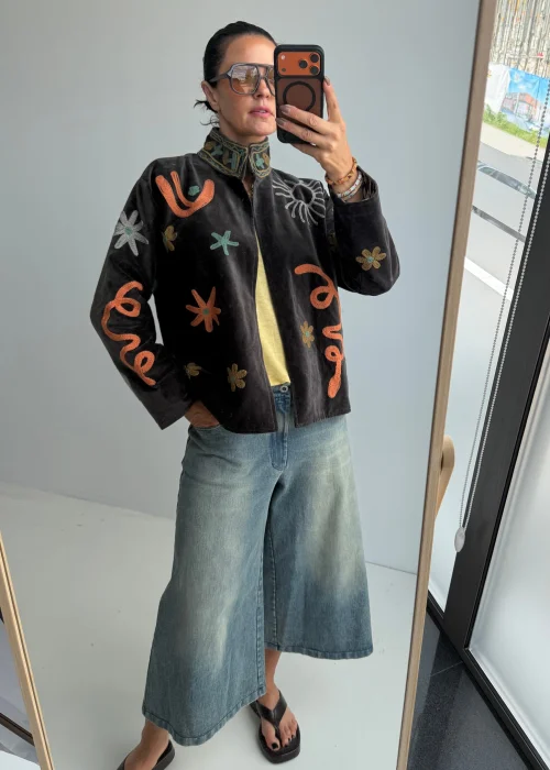 Welurowy Żakiet Boho Reversible Bloom NR.103