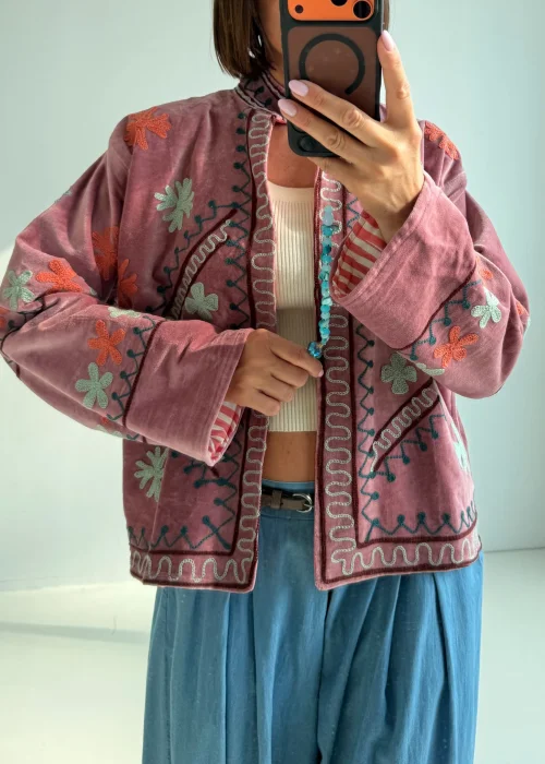 Welurowy Żakiet Boho Reversible Bloom NR.115