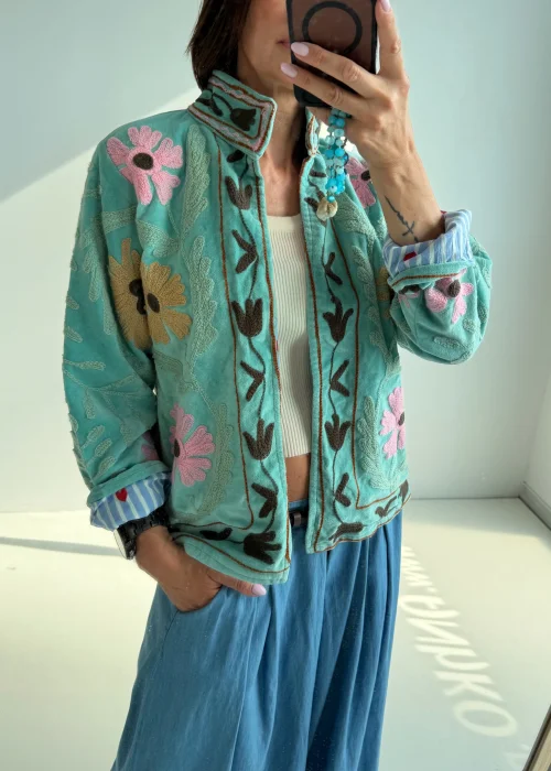 Welurowy Żakiet Boho Reversible Bloom NR. 75