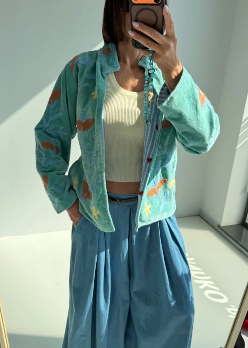 Welurowy Żakiet Boho Reversible Bloom NR.76