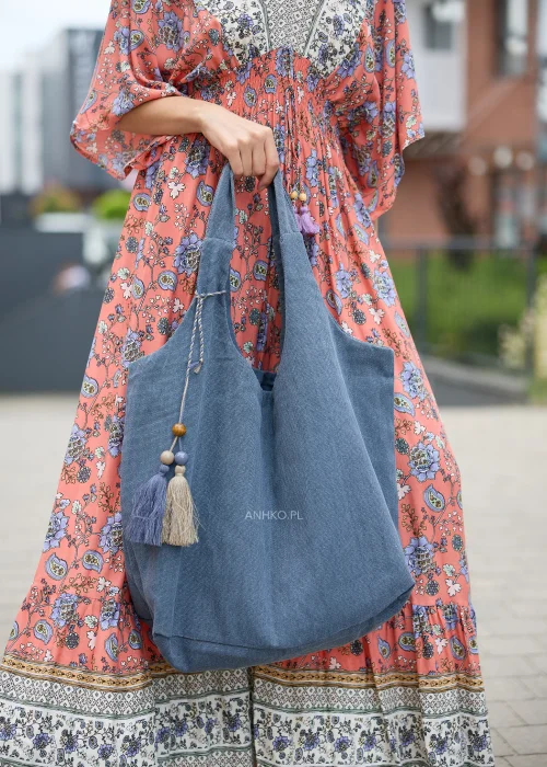 Torba Shopper Cassino Niebieski Denim