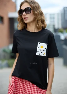 Bluzka Midnight Daisy Czarna